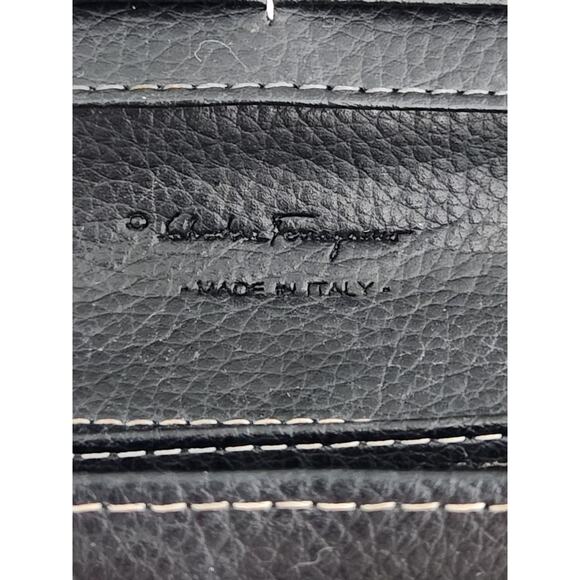 Salvatore Ferragamo Black Pebbled Leather Wallet Italy Read Description - Picture 5 of 10